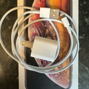 iPhone Lightning to USB Cable and USB Power Adapter.